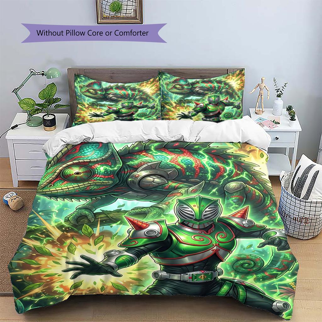 Rider RyukiPattern Bedding Quilt Set Home Decoration Gift (1 * duvet cover + 2 * pillowcase without core)