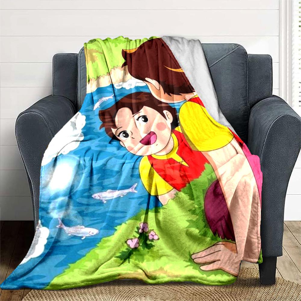 Friendship River Flannel Blanket Super Soft Warm Cozy Blanket For Sofa Bed Office Travel Allseason Home Decor Gift