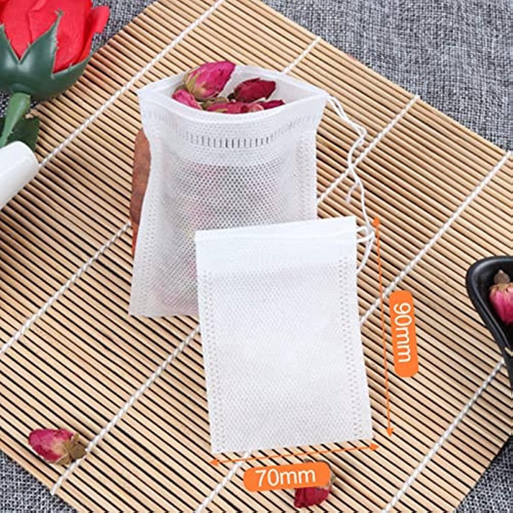 200 шт. вакуумных пакетов 7 см х 9 см одноразовые пакеты на завязках чайные пакетики ароматизированные чайные пакетики специи ваниль лаванда кофе