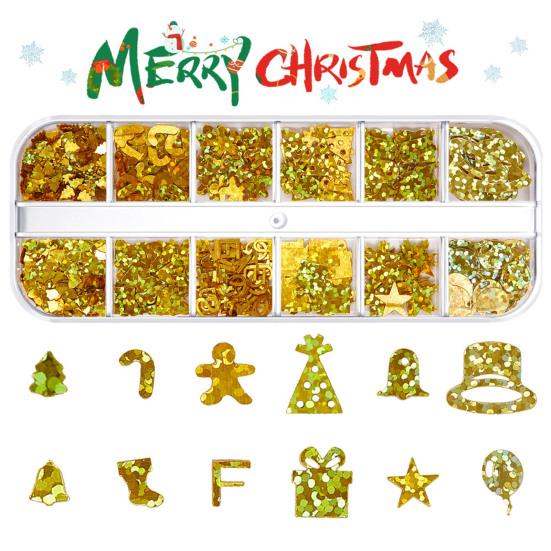 1 коробка блесток для ногтей Ультратонкие яркие цвета смешанной формы Широкое применение Легко наносится Декоративный ПЭТ