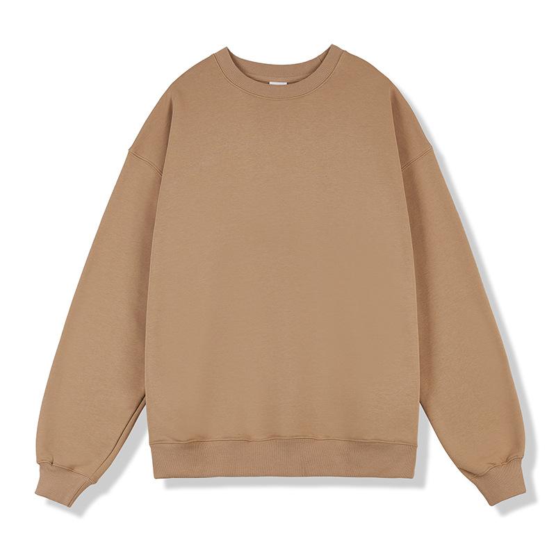 2026 FOG Sweatshirt Men 380G Fleece Lined Heavyweight Crewneck Oversized Earth Tone Streetwear Pullover