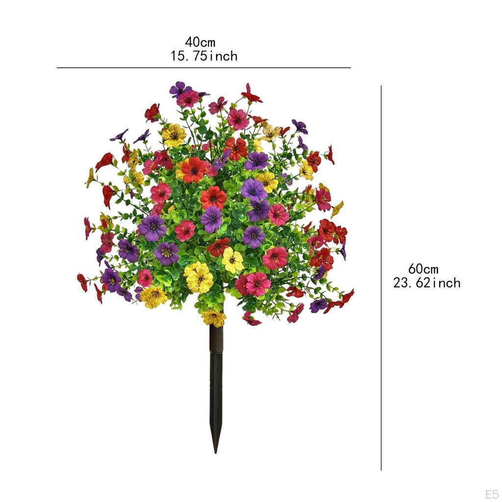 Garden Artificial Flower Stake Decorative Ornament Lawn Decor for Patio Outdoor