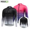 Велосипедный трикотаж WOSAWE Мужские дышащие рубашки с длинным рукавом и молнией