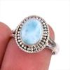Natural Republic Ларимар Драгоценный камень 925 Стерлинговое серебро Ювелирное кольцо Размер 6.5 p5e68