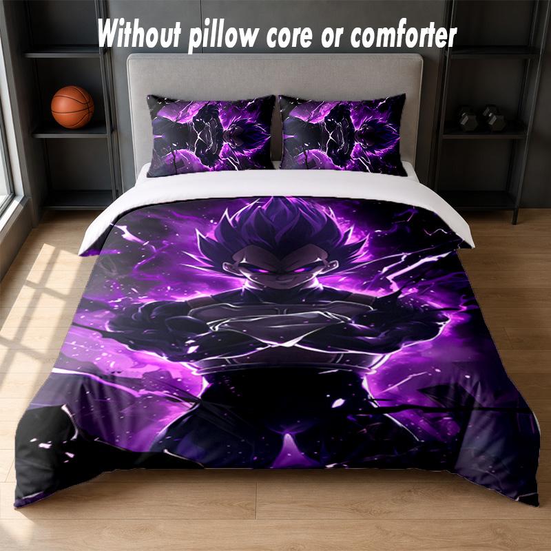 Vegeta Design Bed Bedding Set 1 Duvet Cover + 2 Pillowcases Soft Breathable Household Bed Linens