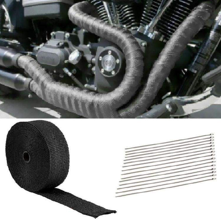 Fiberglass Heat Shield Motorcycle Exhaust Thermal Tape Header Pipe Heat Wrap Tape Thermal Protection Wrap