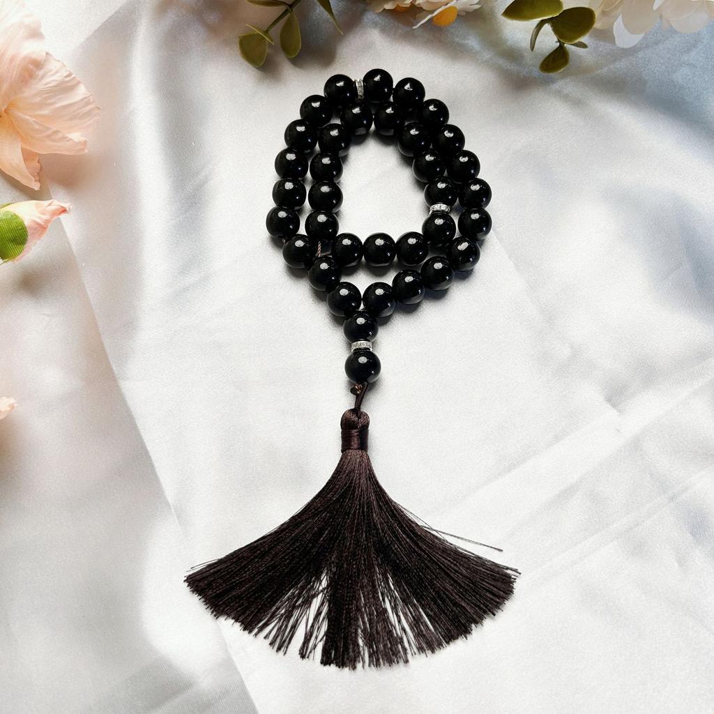 Браслет из стеклянных бусин, бусины розария и подвески с бахромой для молитвенных медитаций, элегантные стеклянные зерна розария