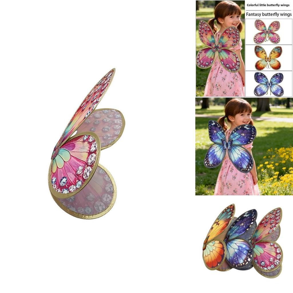 Детские крылья феи, аксессуар для костюма для косплей-мероприятий на Хэллоуин и Рождество