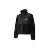 Puma Sherpa Retro Color Block Faux Shearling Stand Collar Jacket Women Jacket Black 846362-01