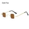 Metal Frame Small Square Sunglasses Candy Color Mini Sunglasses Punk Sun Glasses  for Women & Men