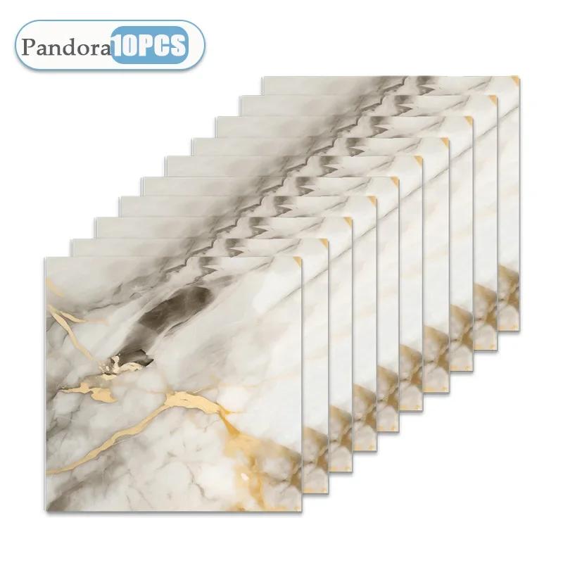 10/20/40PCS 30x30cm Self Adhesive Wallpaper Waterproof Tile Stickers FloorSticker for Kitchen Bathroom Ins Style Home Decor