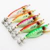Luminous Squid Bait Wooden Shrimp Octopus Lure Sturdy Squid Jig for Lure Fishing