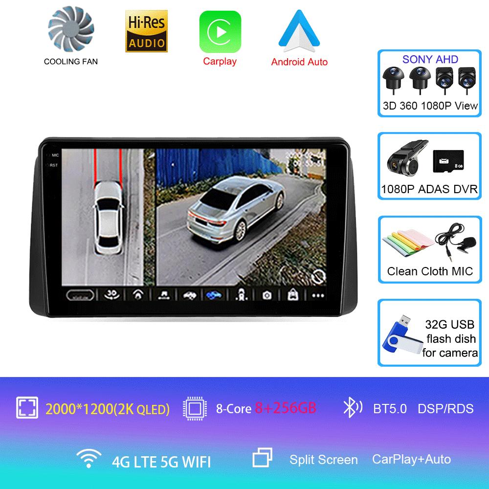 Для Chrysler Grand Voyager 5 2011-2015 Автомагнитола Android 14 Carplay Auto Для Dodge Grand Caravan 2008-2020 GPS Мультимедийный плеер