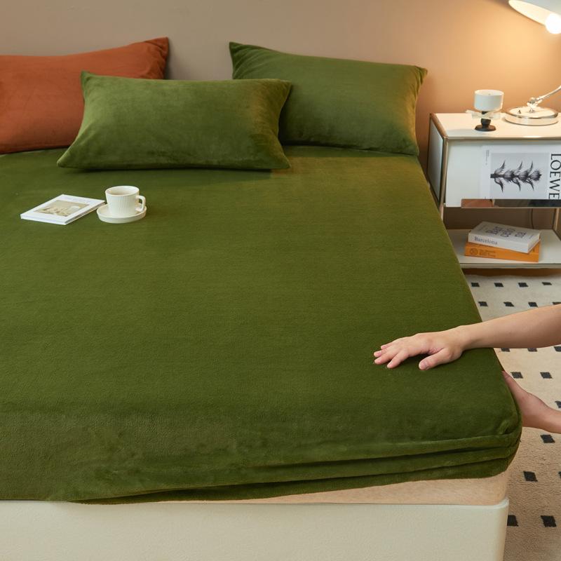 Однотонная простыня из молочного бархата, одинарная простыня из матовой фланели, защитная накидка Simmons.