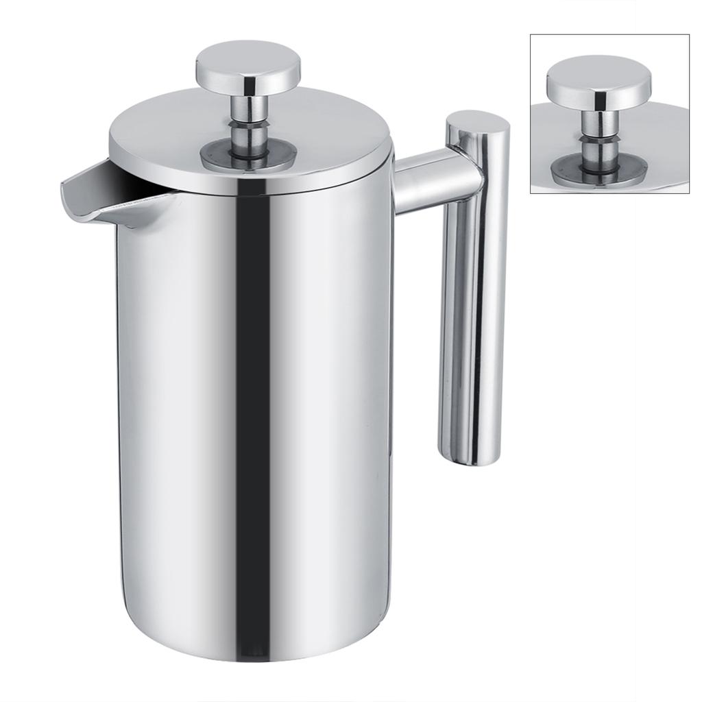 350 мл Кофеварка Френч-пресс из нержавеющей стали с двойными стенками, чайник с фильтром