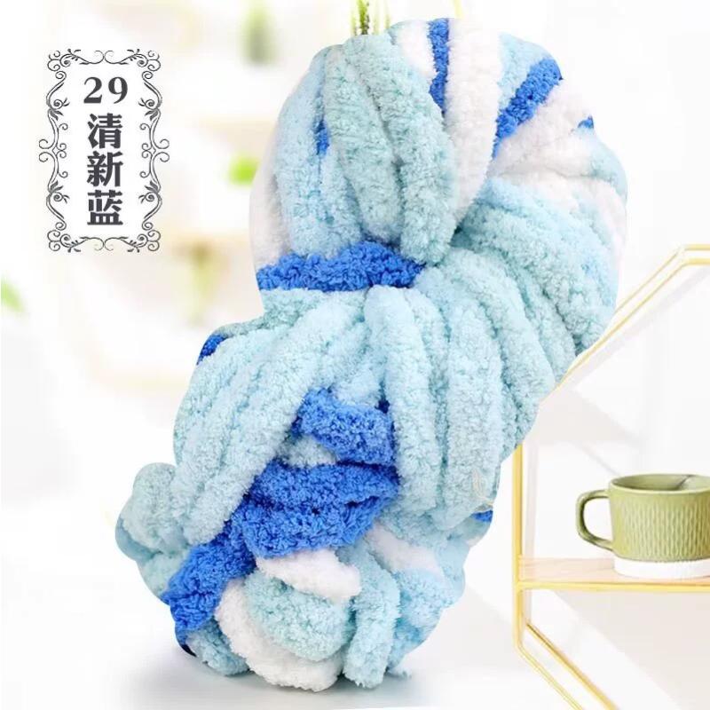 Толстая пряжа из микрофибры (chenille) для пледов, супермягкая и пушистая, гигантская полиэстеровая пряжа в стиле chenille для проектов домашнего декора