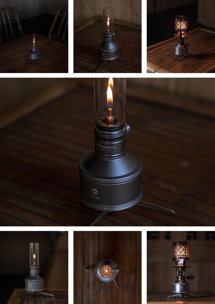 CAMPING MOON Кемпинговый карманный газовый фонарь типа OD с насадкой-горелкой-факелом TC-28