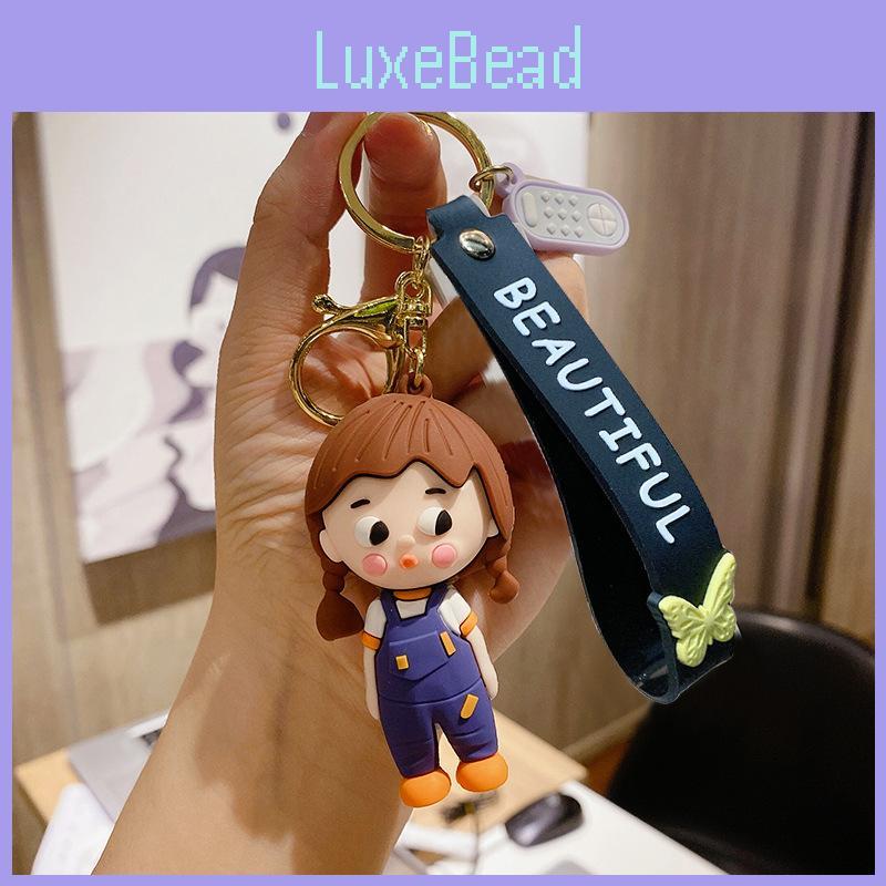 Adorable Doll Keychain Silicone Cute Cartoon Multicolor Key Accessory Gift
