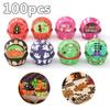 100pcs Halloween Cupcake Liners Ghost Pumpkin Muffin Baking Cups Wrapper Tray Holder Party Candy Cake Decorations Supplies