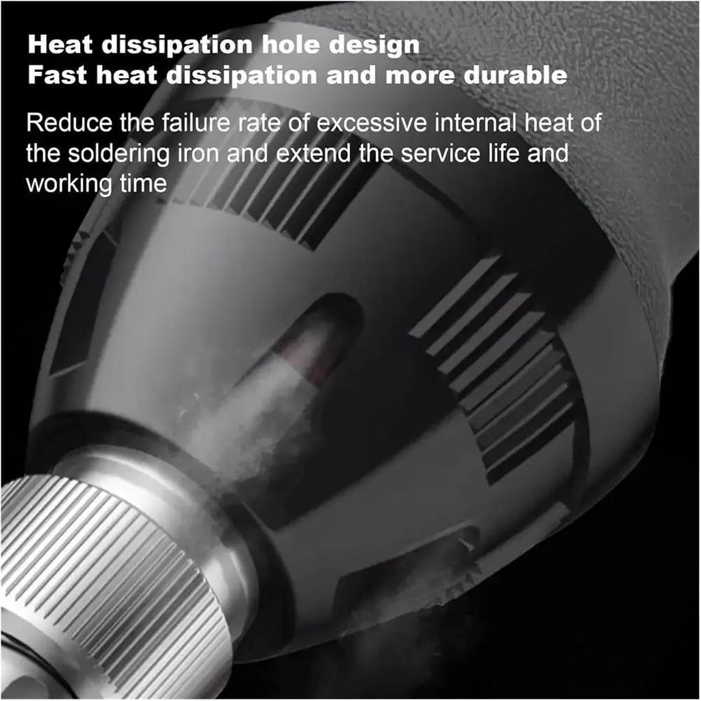 Паяльный набор 80 Вт с ЖК-дисплеем, регулируемая температура 180-480°C, быстрый нагрев, керамический нагреватель, насос для выпаивания, припой, мультиметр