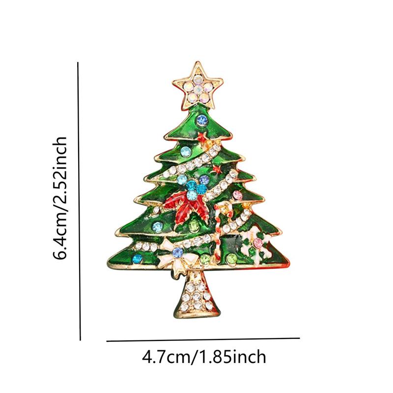 1PC Christmas Brooch, Christmas Tree Drip Oil Brooch Autumn and Winter Sweater Accessories Christmas Clothing Accessories