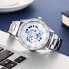 New Fashion Luxury Man Hollow Skeleton Faux Mechanical Watch Men Business Stainless Steel Quartz Watch For Gifts Reloj Hombre