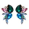 Изысканные разноцветные серьги со стразами с модным шиком