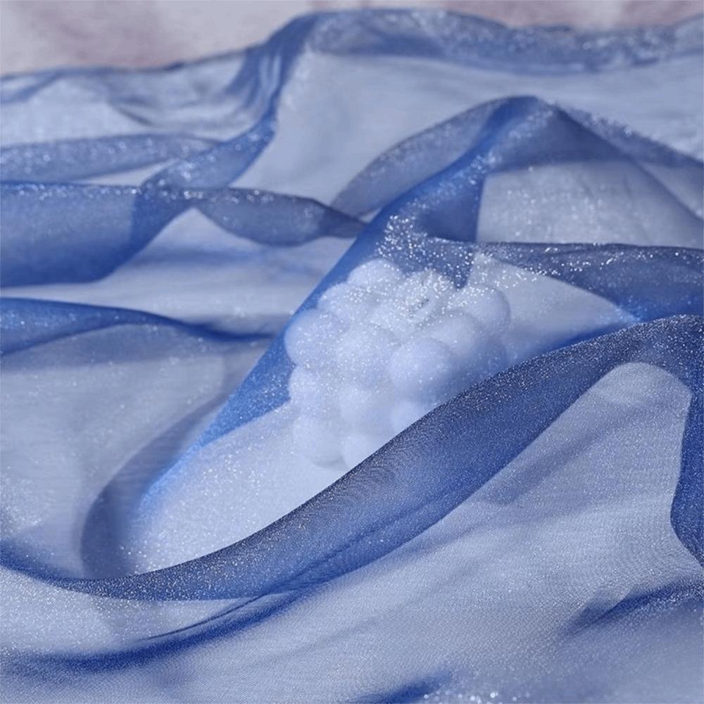 Блестящая Тюлевая Ткань Мягкая Флуоресцентная Ткань Органза Ткань Органза с Блеском Сценический Свадебный Декор