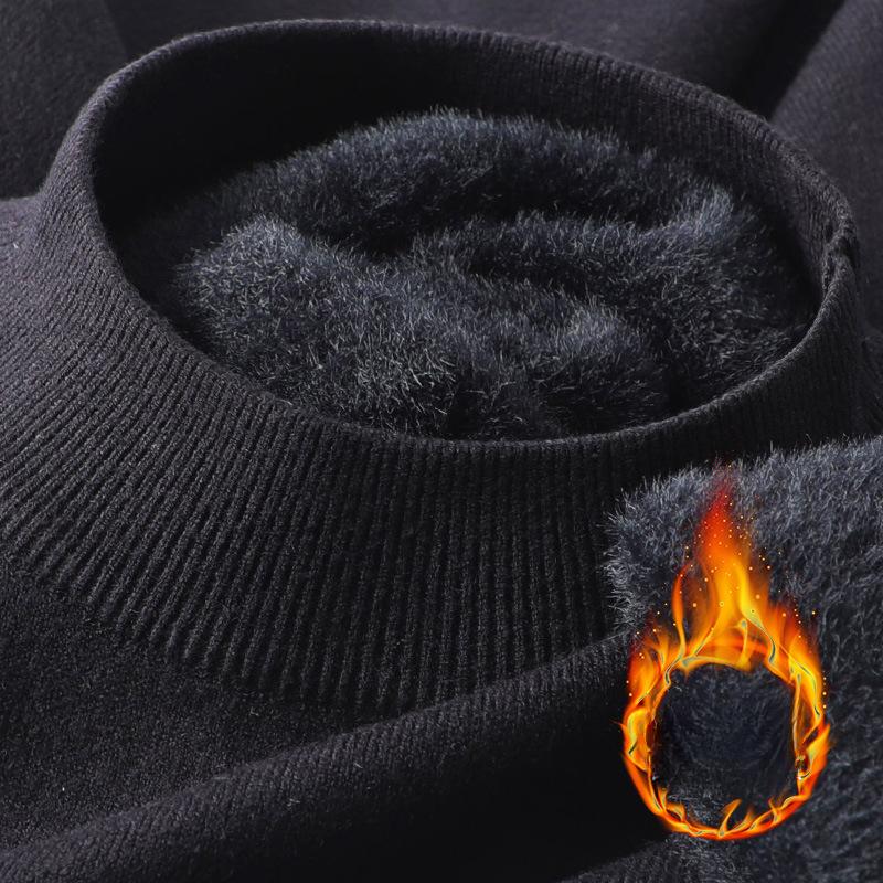 Новые мужские вязаные свитера однотонные водолазки дышащие пуловеры теплые для улицы базовые уличная одежда осень деловые топы