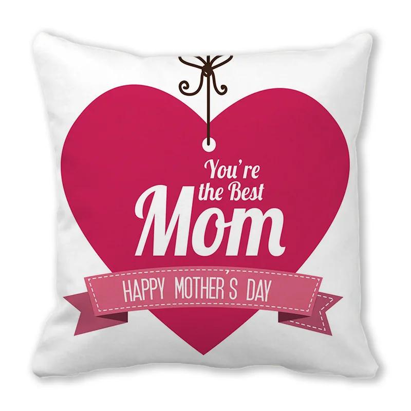 Love pattern cushion cover Happy Mothers Day Pillow Case Home Decorative Pillowcases Love Letter Throw Pillow cover xcm