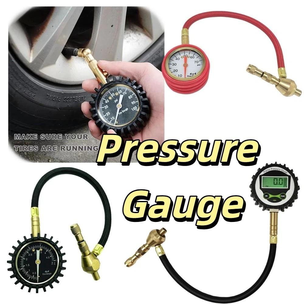 Digital Display Tire Pressure Gauge Automatic Deflation 200 Psi Capacity Mechanical Tire Gauge Accurate Reading Metal Manometer