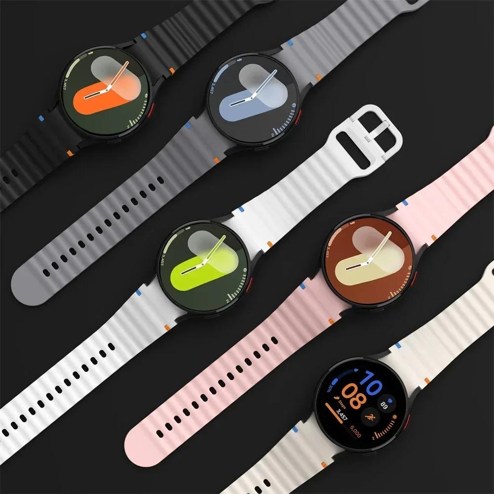Официальный силиконовый ремешок для Samsung Galaxy Watch 7/FE/6/5/4 44мм 40мм Браслет наручный Galaxy Watch 6 4 Classic 47/43/46/42мм