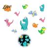 Creative Gifts for Children Luminous Cartoon Dinosaur Sticker, Self-Adhesive Decorative Wall Peel And Stick Stickers Kids Waterproof PVC Decals