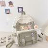 Nylon Canvas Schoolbag College Style School Bag Simple Large Capacity Backpack  Girl