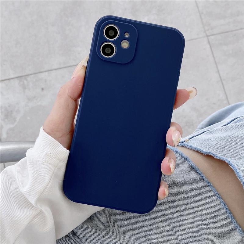 Мягкий силиконовый чехол для телефона ярких цветов для iPhone 11 12 Pro Max 13Mini, защита камеры XS X XR 7 8 Plus SE2020, матовый противоударный