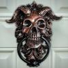 Horned-God  Hanging Door Knocker Heavy Duty Gothic Doorknocker Wall Decor