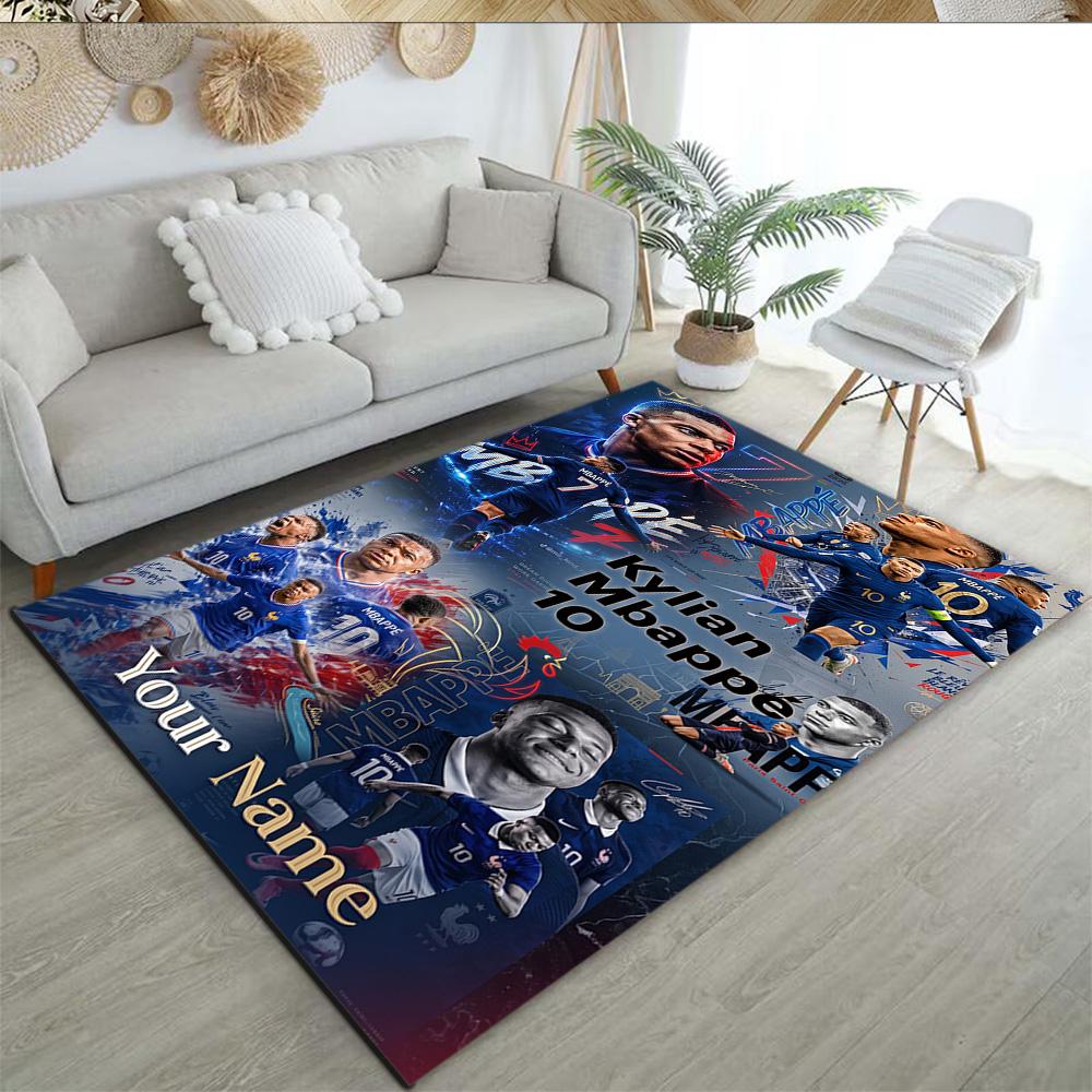 Mbappe Personalized Text Floor Rug Office Rug Perfect For Dormitory Balcony Outdoor Study Room Antislip Carpet Decorate Offices