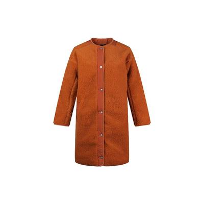 W S2S Boact Повседневная спортивная куртка средней длины из плюша, трикотажная женская куртка цвета хаки-коричневого ED1511