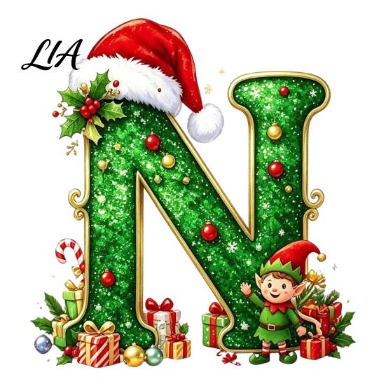 Reusable Christmas Stocking Tag 26 Alphabet Ornament, Personalized Letters Acrylic Tree Hanging Decoration with Ornament for Family Santa Hat And Elf