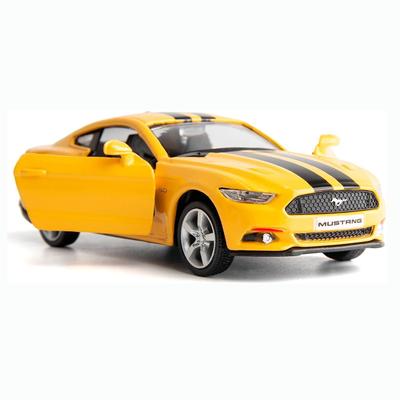 1:36 масштабов Ford Mustang, литая под давлением модель автомобиля из сплава, игрушечная машина с откатным механизмом, игрушечный автомобиль для малышей, подарок для мальчиков и девочек, желтый