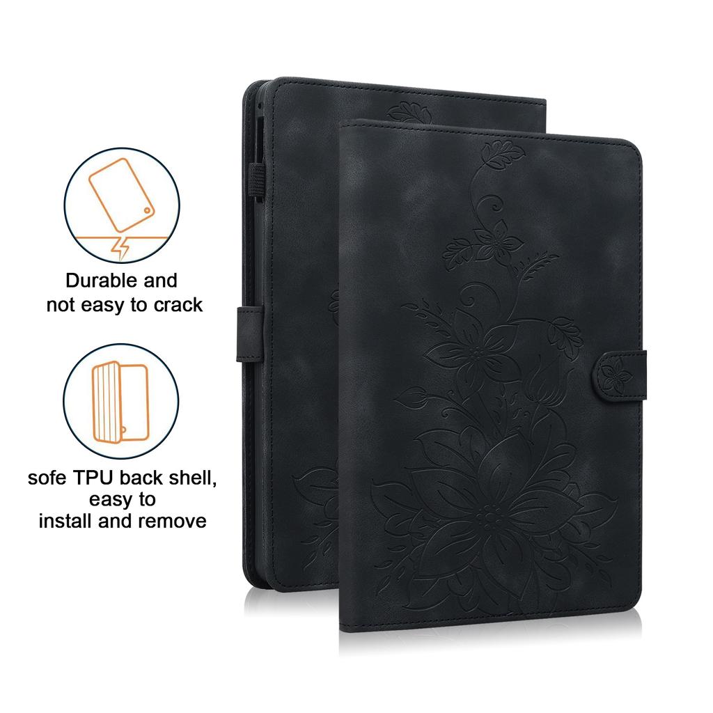 For Redmi Pad 2 Pro 12.1 2025 Cover 3D Lily Flower Back TPU Foldable Stand Tablet Cover for Redmi Pad Pro 12.1 Inch 2024 Case