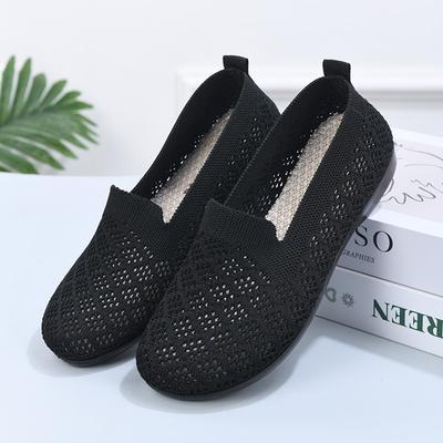 Новая летняя женская дышащая обувь из сетки с полыми отверстиями, модная и красивая обувь для мамы, легкая, повседневная женская обувь на одной педали