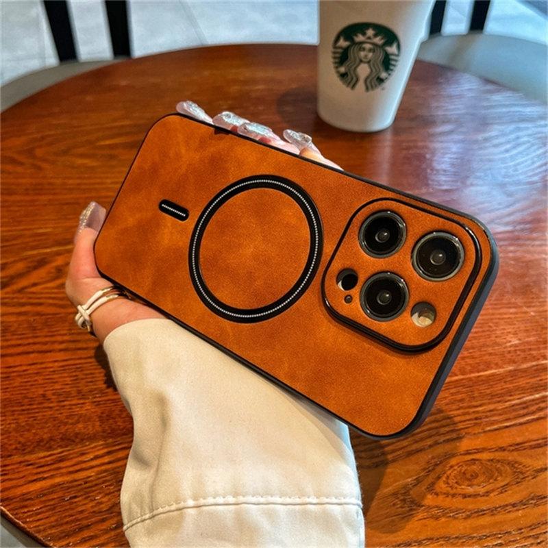 Роскошный магнитный чехол Cortex с беспроводной зарядкой для iPhone 14 13 12 11 Pro Max Plus X Xs XR Magsafe, бампер, противоударный чехол