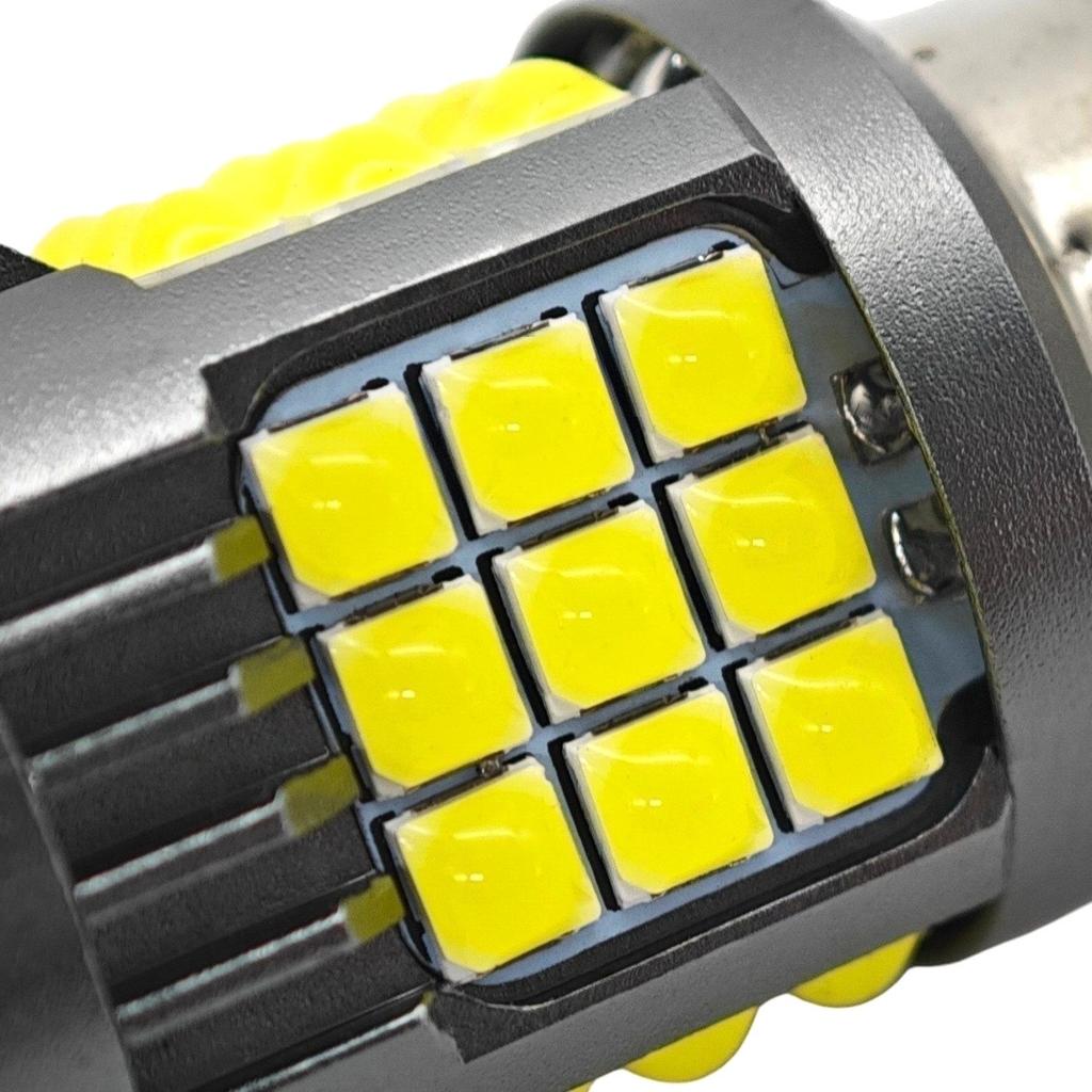 2 шт. светодиодные лампы P21W BA15S 12V-24V без ошибок 2600 лм белые мощные