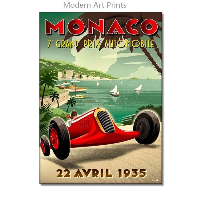 24 часа Ле-Мана Холст Постеры Принт Фотографии спортивных автомобилей Винтажные Картины для настенного искусства для декора дома, гостиной, бара Без рамы