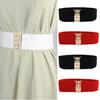 Metal Buckle Stretch Waistband Solid Color Waist Belts Exquisite Decoration Belt