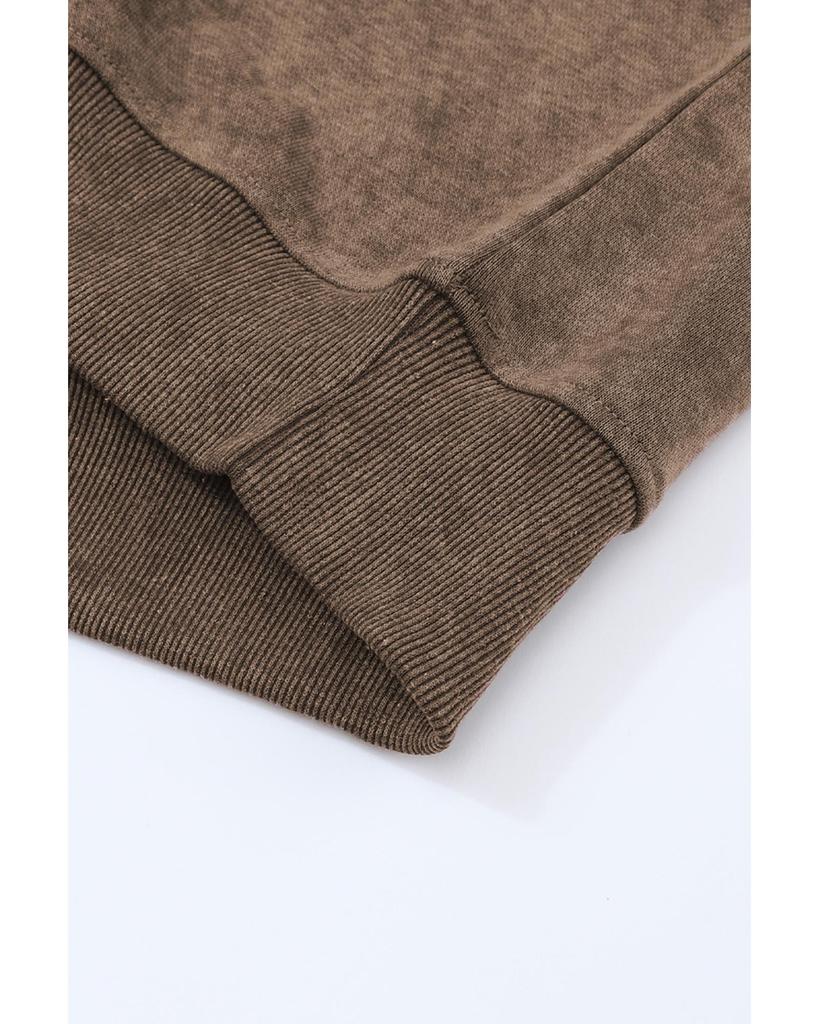 Azura Exchange Свободный коричневый свитшот с круглым вырезом и спущенными плечами