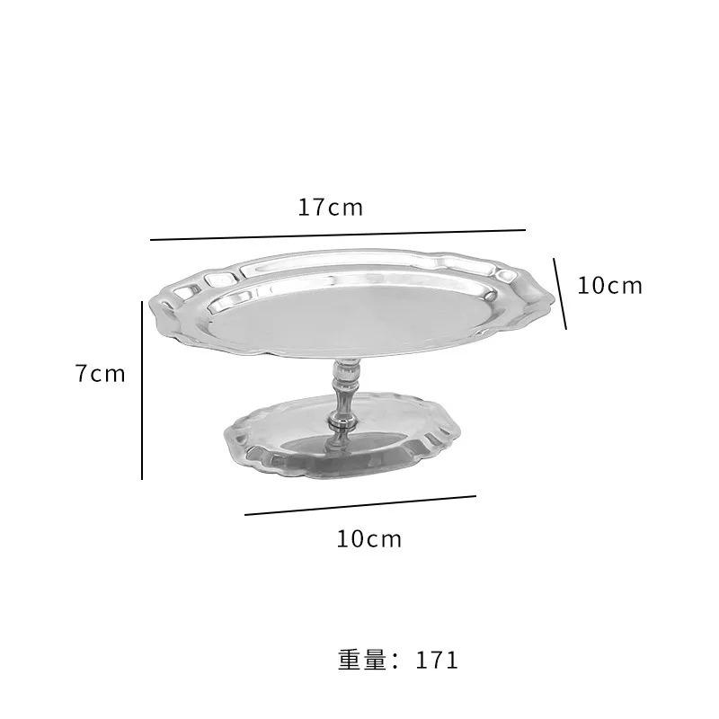 Retro Stainless Steel Ice Cream Cup Ins Style Pudding Dessert Cup Fruit Yogurt Salad Serving Dish High Base Bowl Bar Dinnerware
