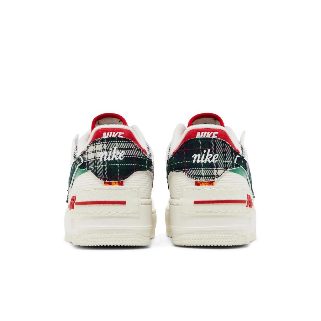 Nike Womens Air Force 1 Shadow 'Multi-Material' (women's sizes) Sail / Classic Green / University Blue / Multi-Color Skate Shoes DZ5193 100