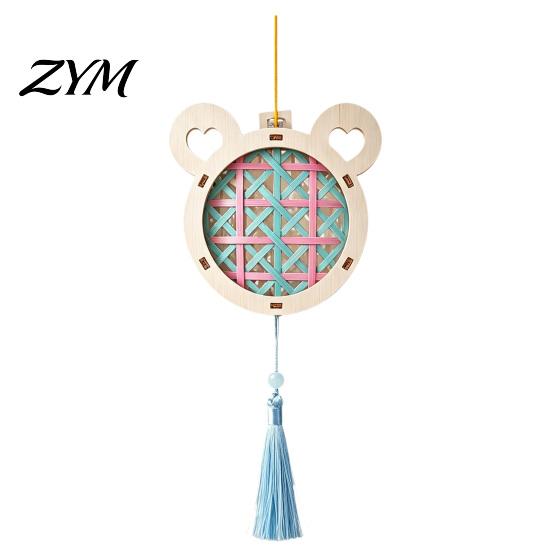 Handmade Lantern Crafts DIY Animal Kit for Children, Bamboo Weaving Cartoon Material Set, Mid-Autumn Festival Celebration